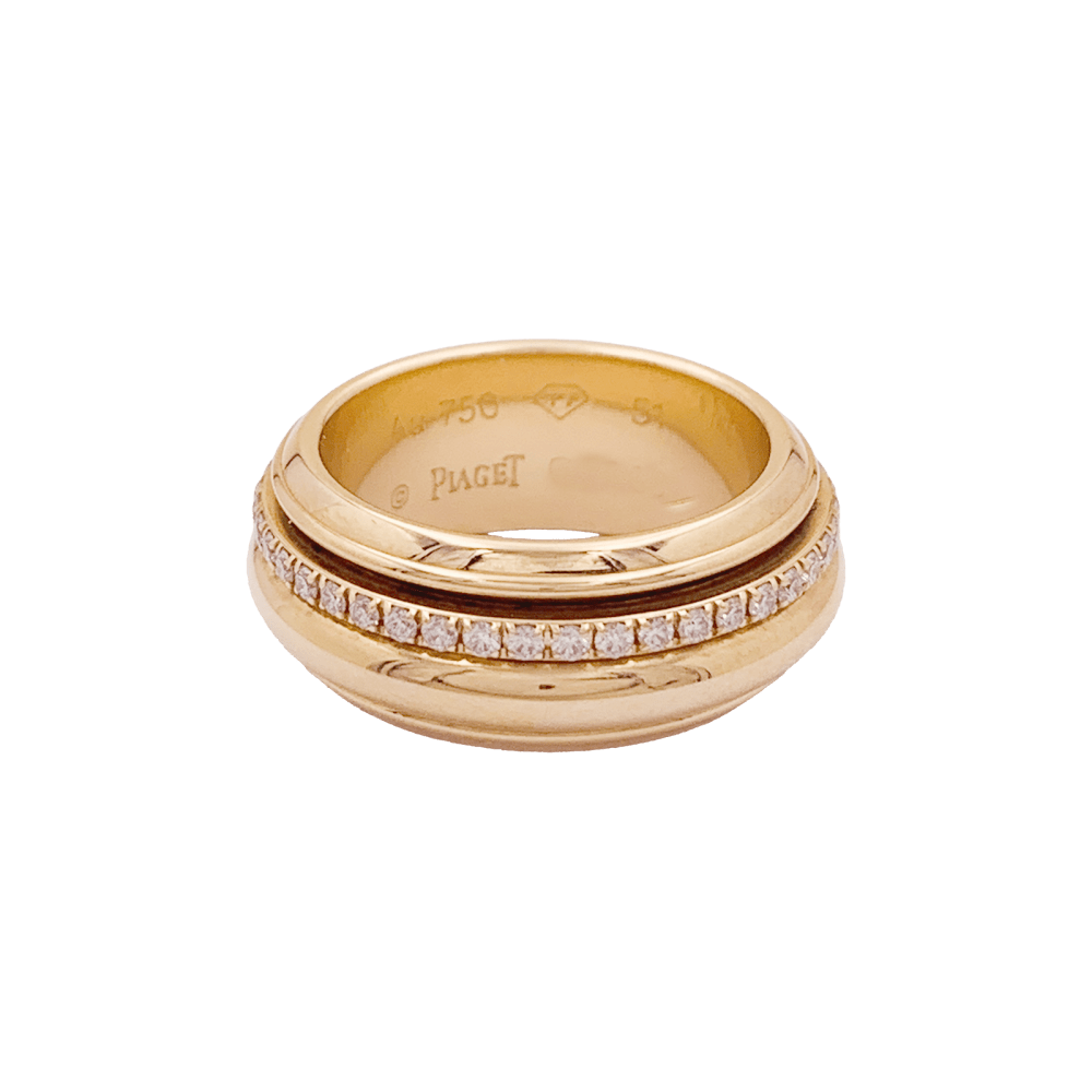 Bague Piaget "Possession" or rose, diamants.