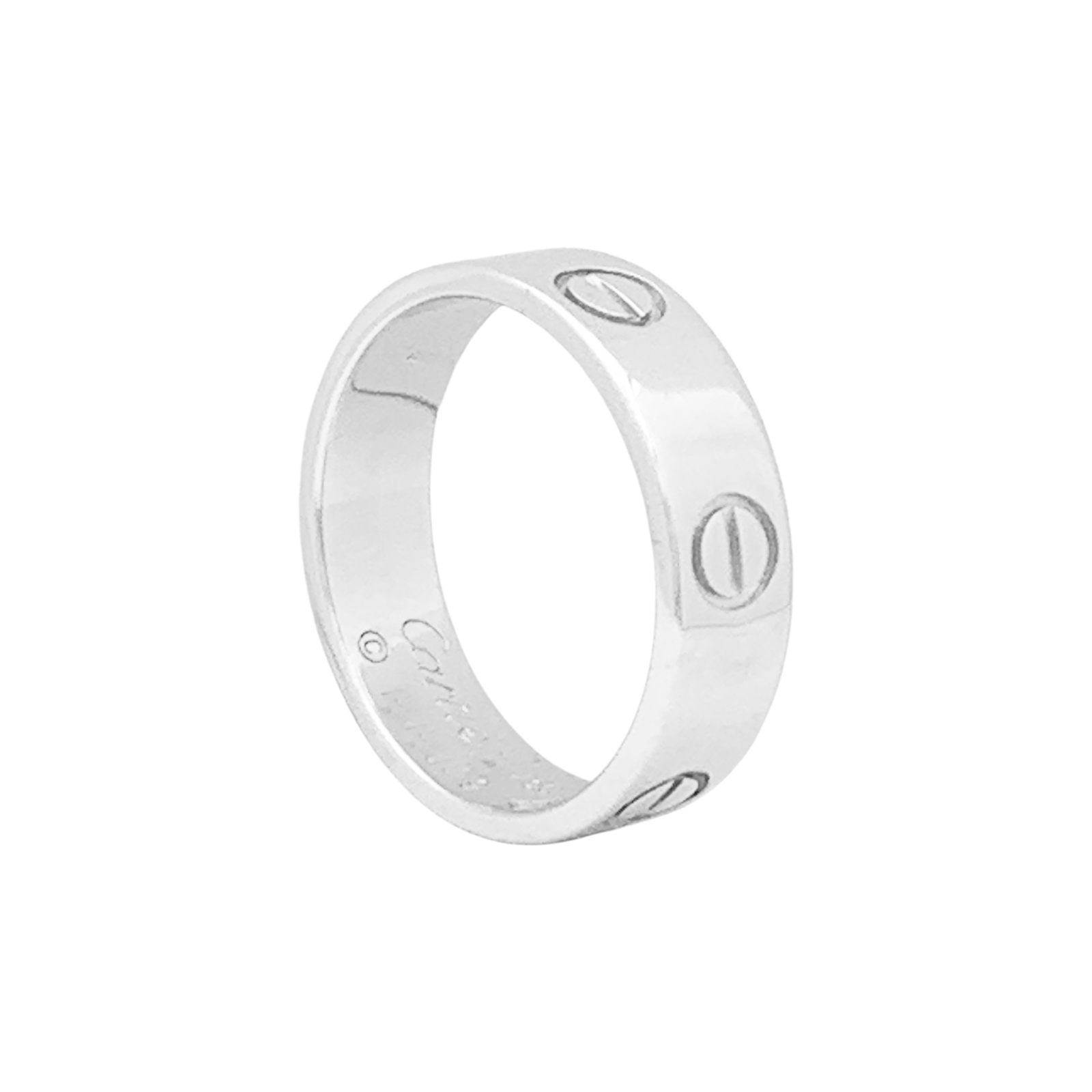 Bague Cartier "Love" or blanc.