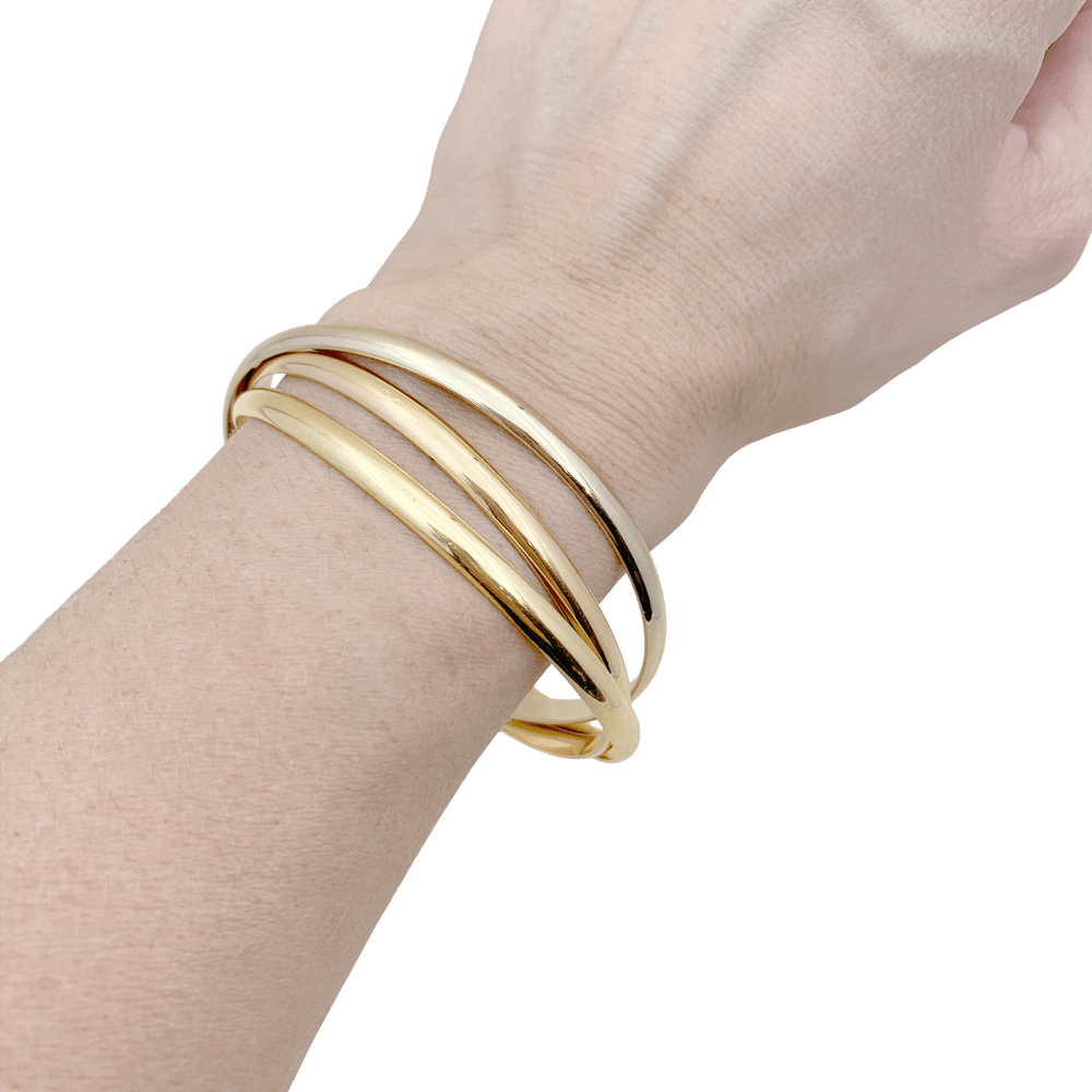 Bracelet Cartier, "Trinity", trois ors.