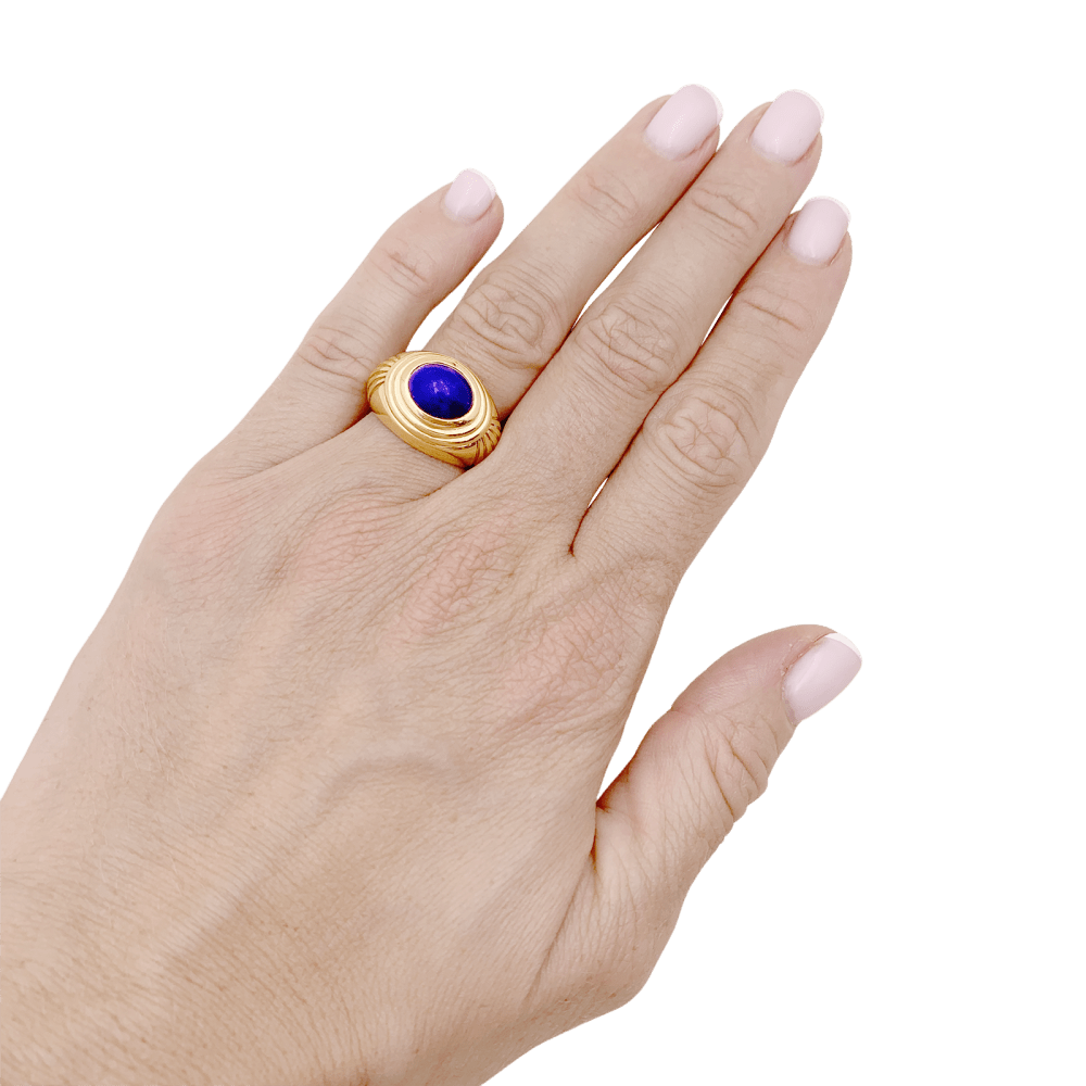 Bague Boucheron,"Jaïpur", or jaune, lapis-lazuli.