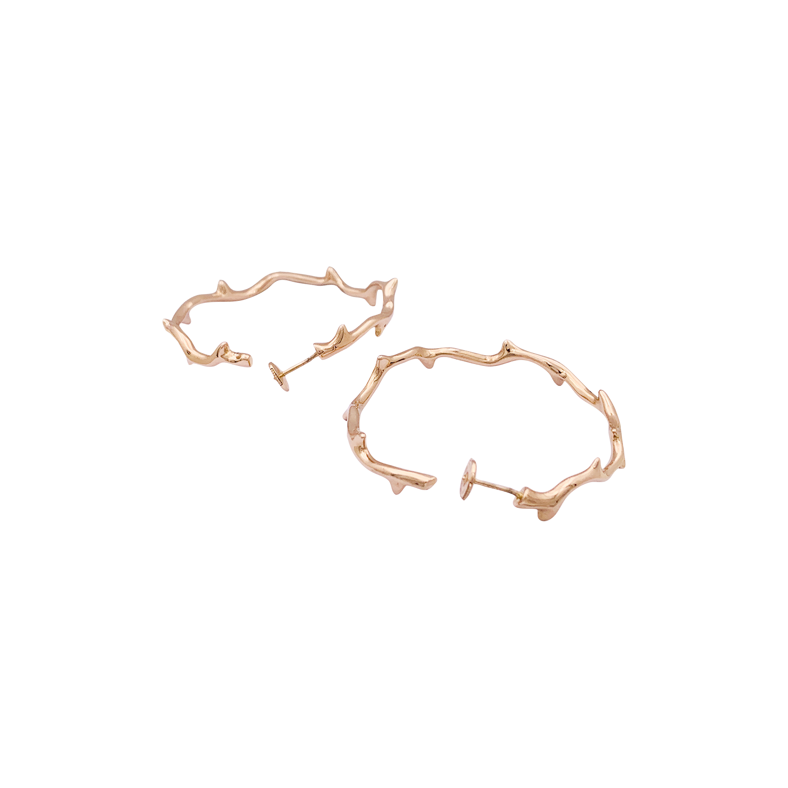 Boucles d'oreilles Dior, "Bois de Rose", or rose.