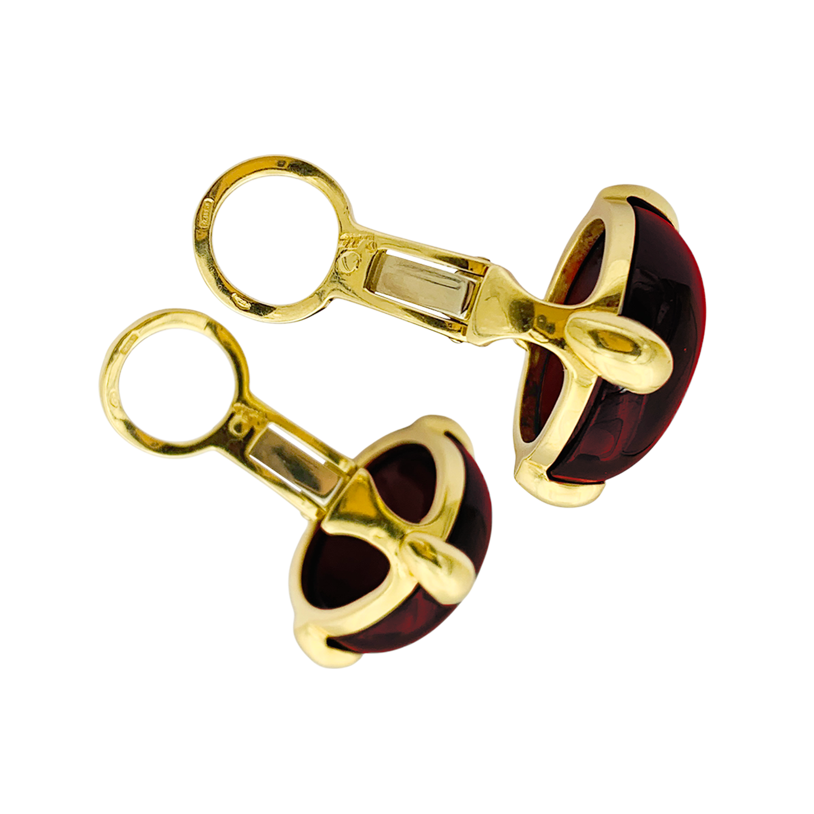 Boucles d'oreilles Pomellato, "Griffe", grenat, or jaune.