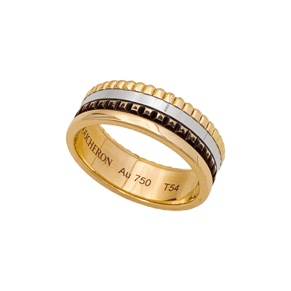 Bague Boucheron,"Quatre", en ors rose, blanc et jaune.