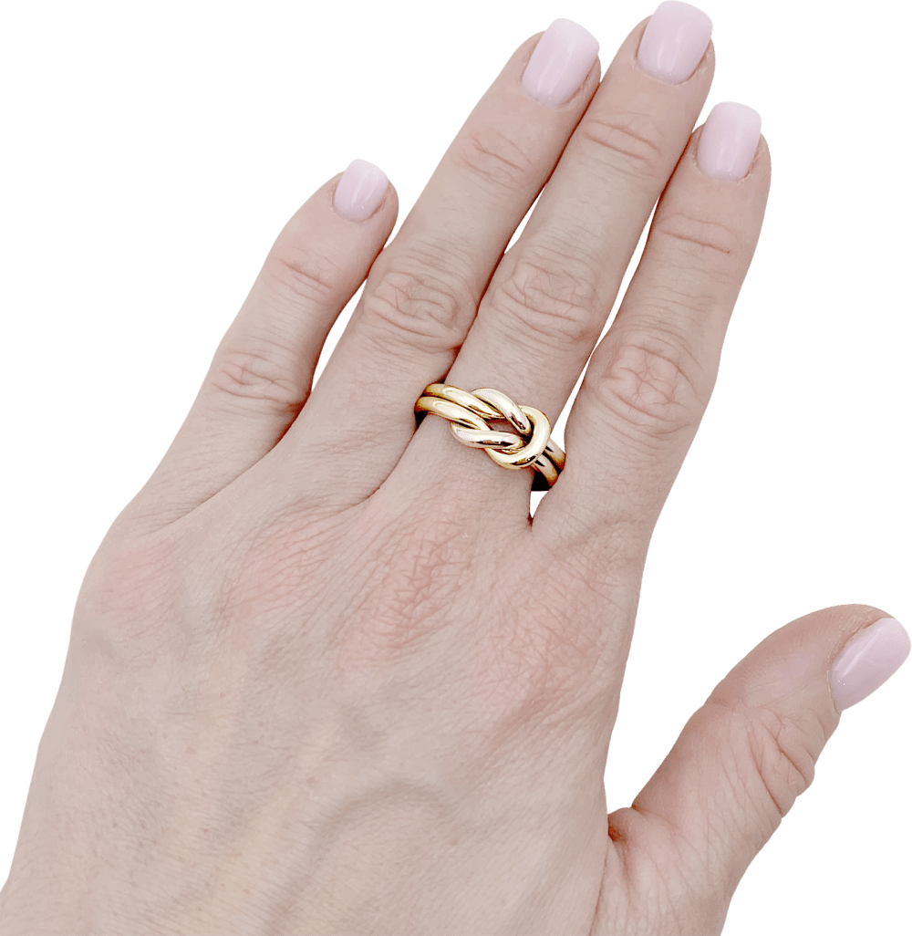 Bague Cartier, "Noeud d'Héraclès" deux ors.