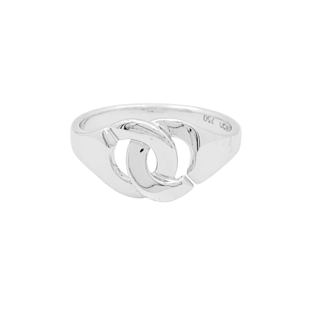 Bague Dinh Van, "Menottes R8", or blanc.