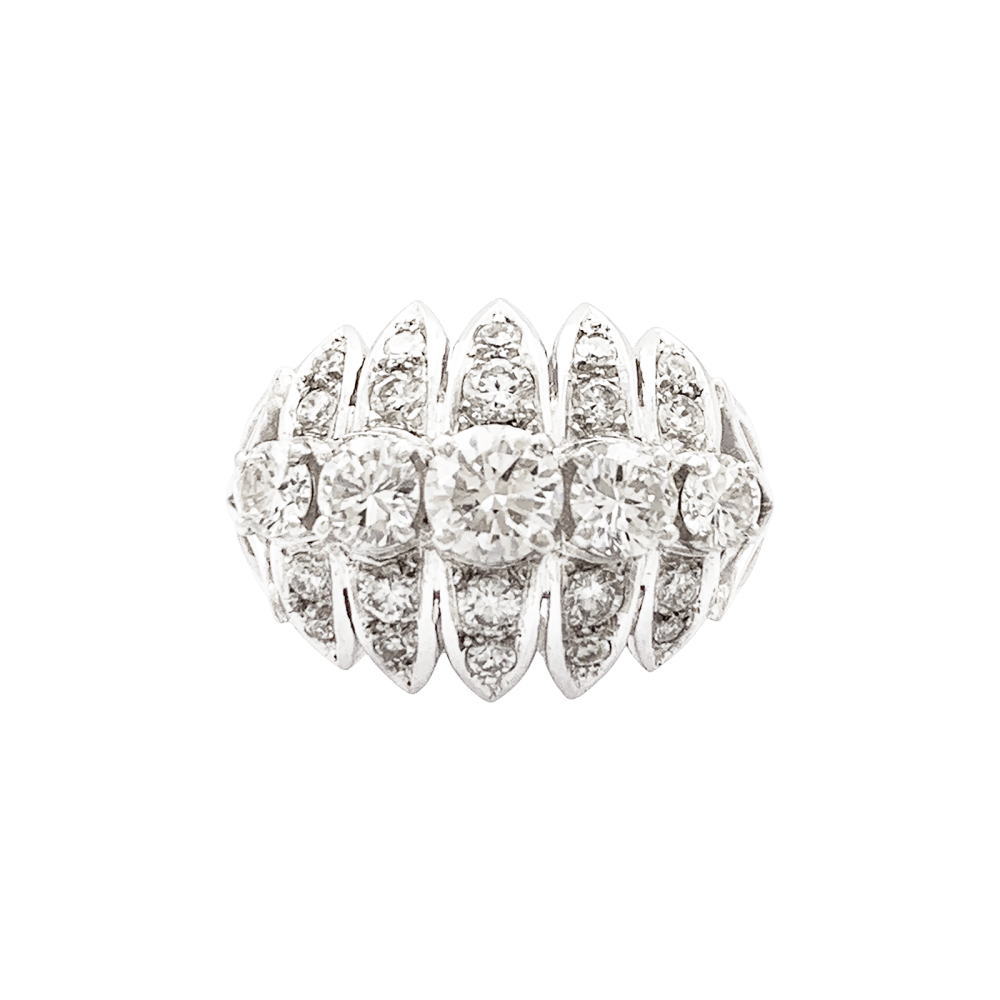 Bague Mellerio, platine et diamants.