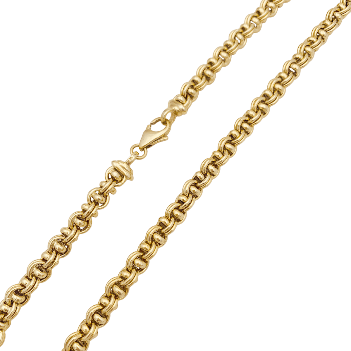 Collier maille fantaisie en or jaune. 70,9 grammes - Maison Eloe