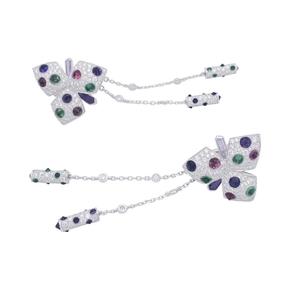 Boucles d'oreilles signées Cartier "Caresse d'Orchidée". - Maison Eloe