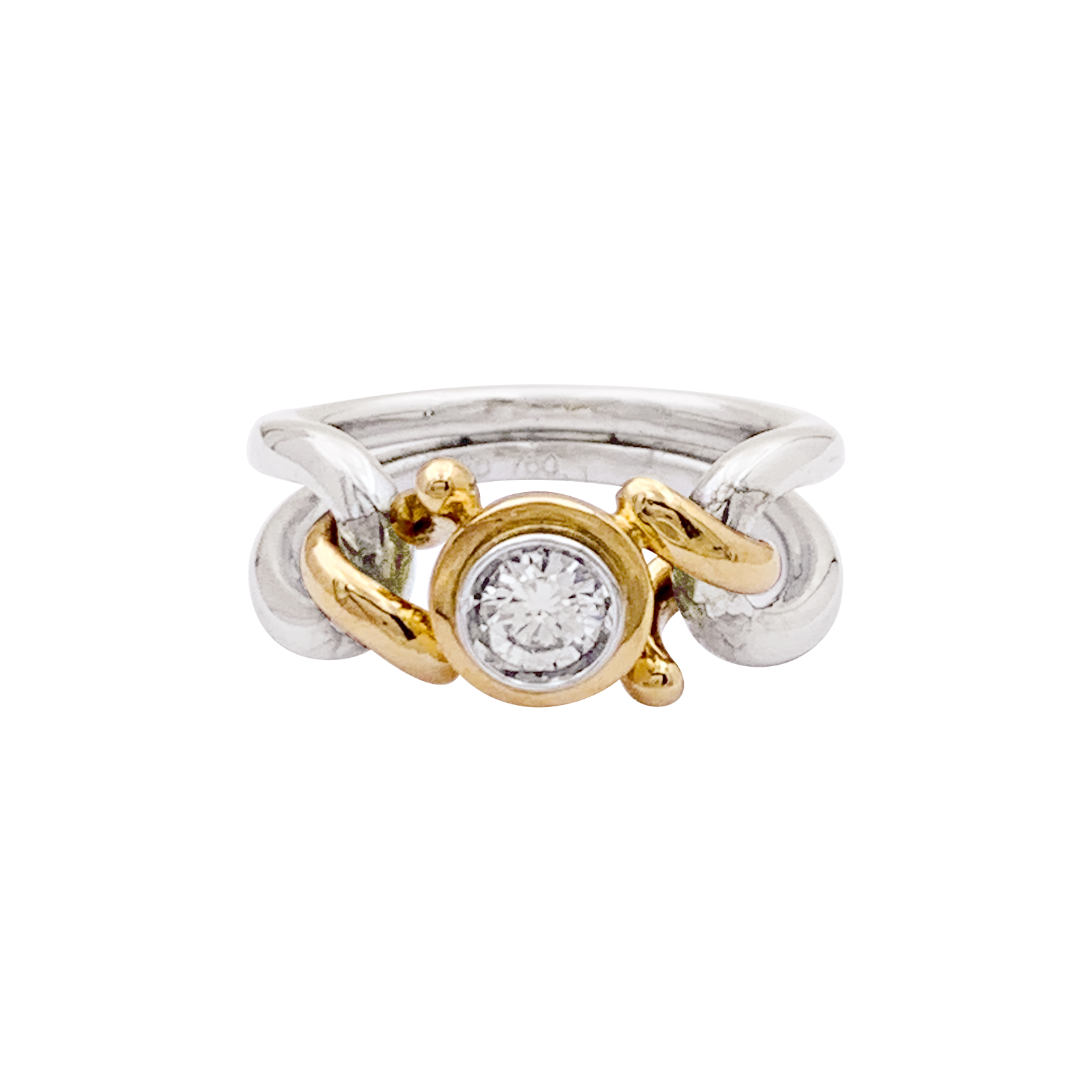 Bague FRED, deux tons d'or et diamant.
