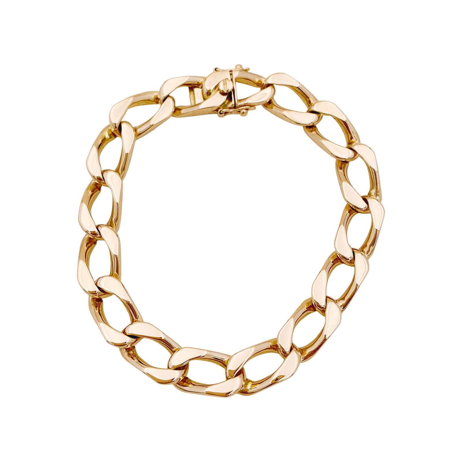 Bracelet gourmette or rose.