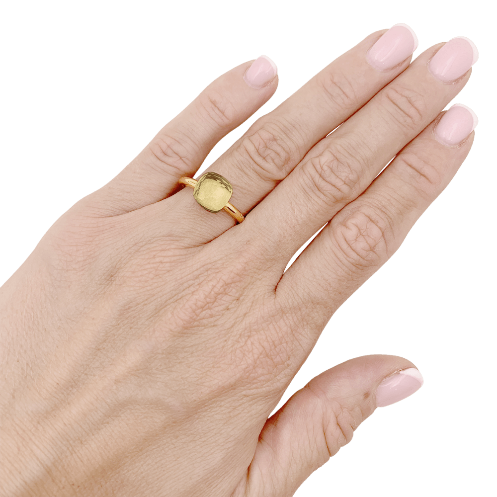 Bague Pomellato, "Nudo", petit modèle, quartz citron.