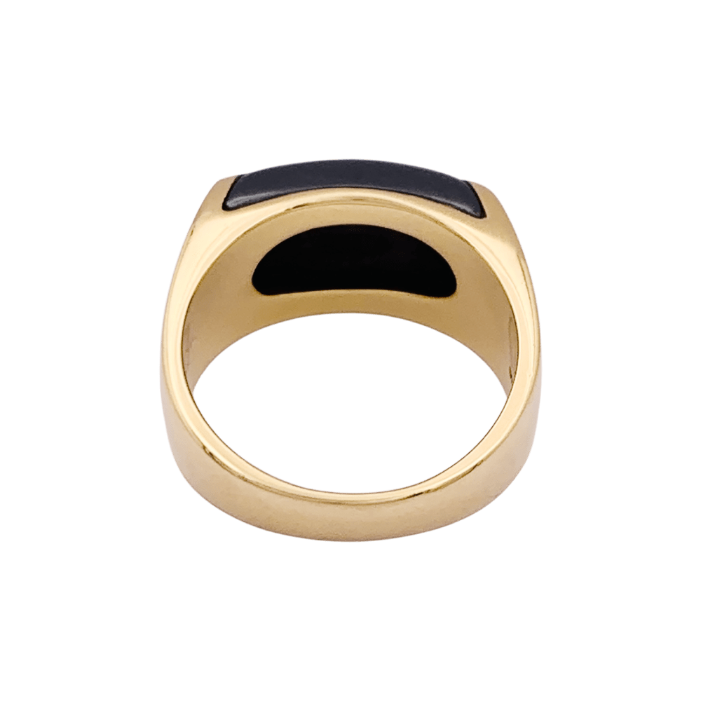Bague Bulgari, "Tronchetto", or jaune et hématite.
