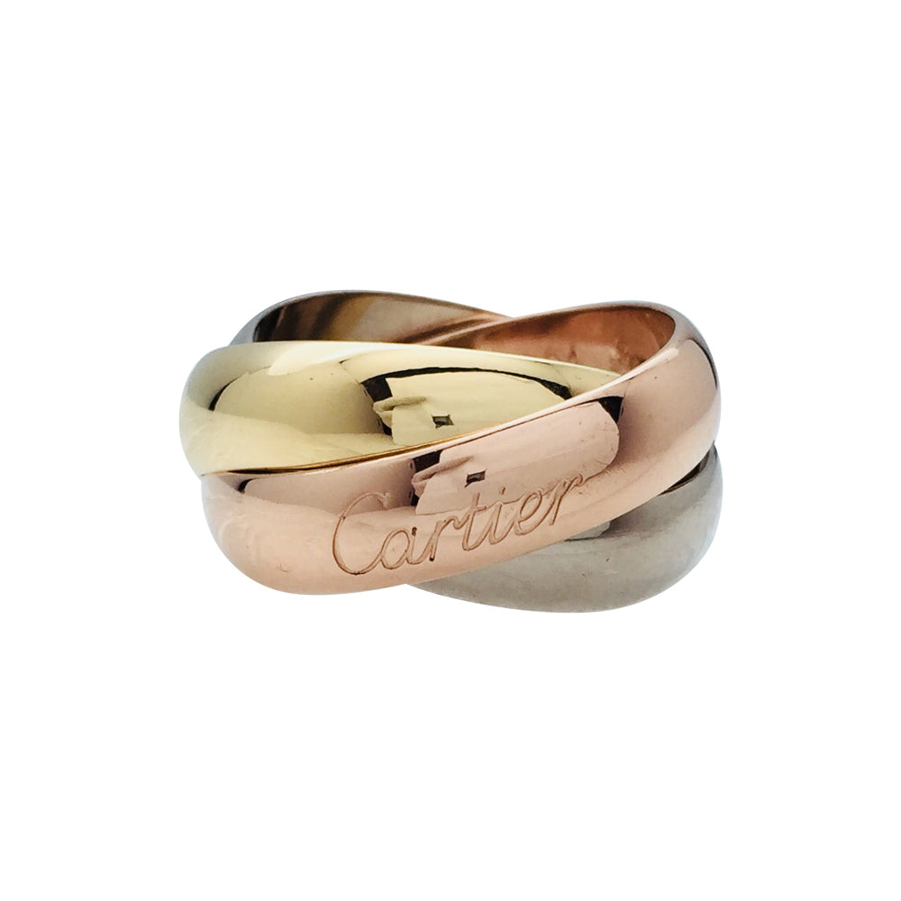 Bague Cartier "Trinity" 3 ors, grand modèle.