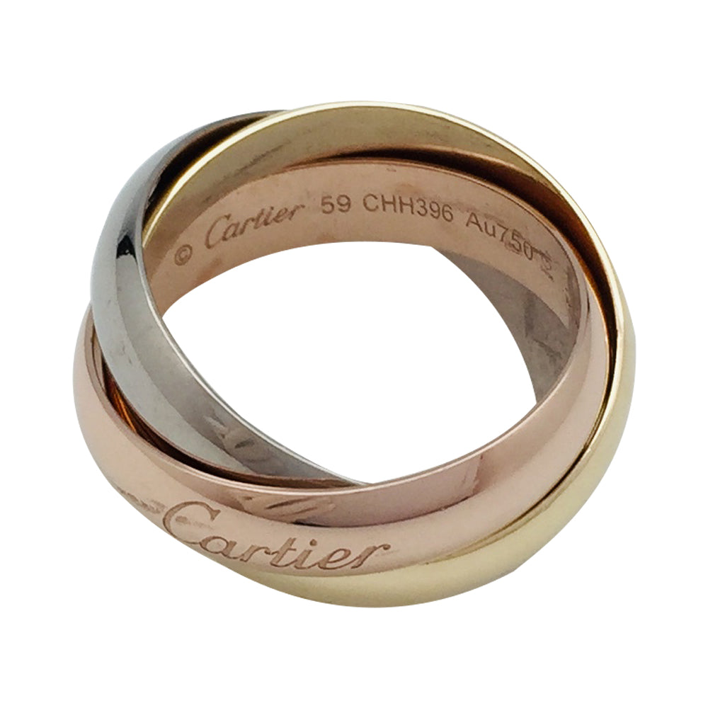 Bague Cartier modèle "Trinity" trois ors.