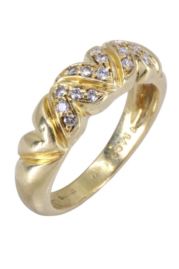 Bague Chaumet en or jaune et diamants - Maison Eloe