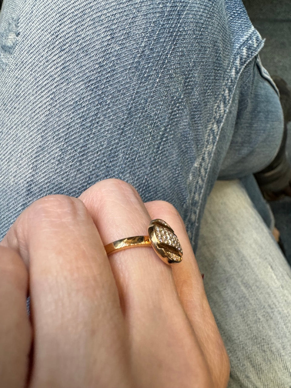 Chaumet, "Class One Croisiere" ring in gold and diamonds