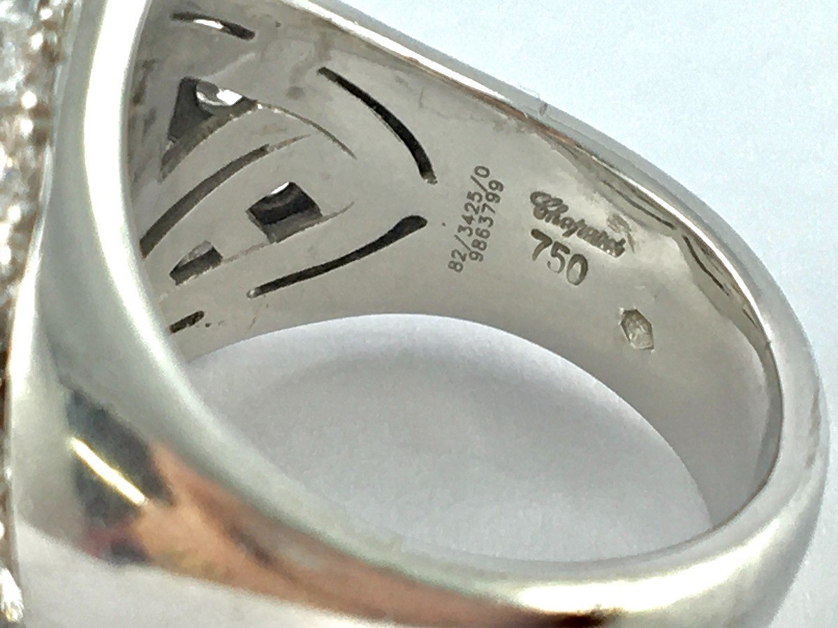 Chopard Bague Coeur Love Heart Pavée Diamants Or Blanc - Maison Eloe