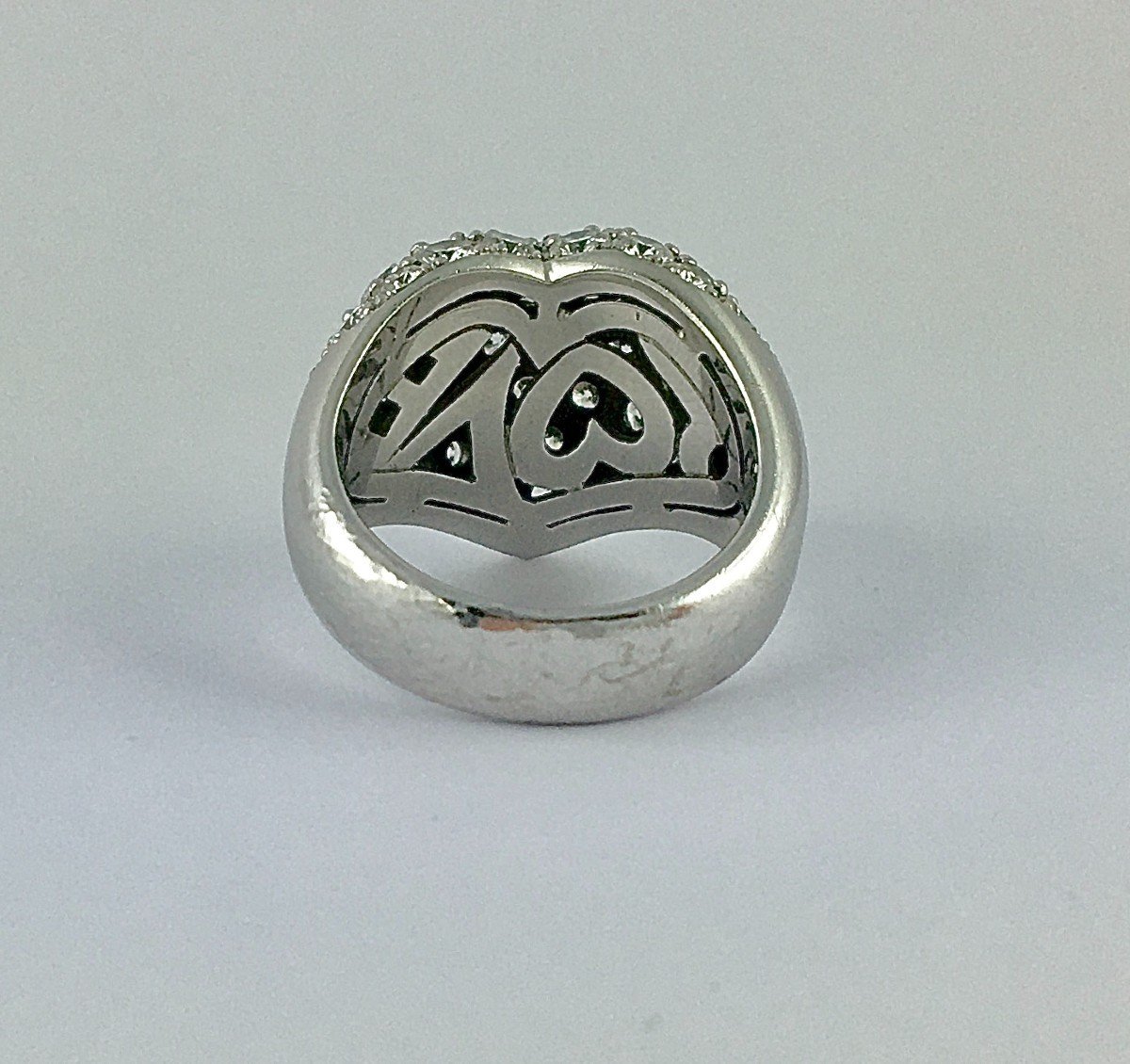 Chopard Bague Coeur Love Heart Pavée Diamants Or Blanc - Maison Eloe