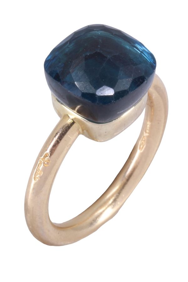 POMELLATO, NUDO CLASSIC BLUE LONDON TOPAZ RING