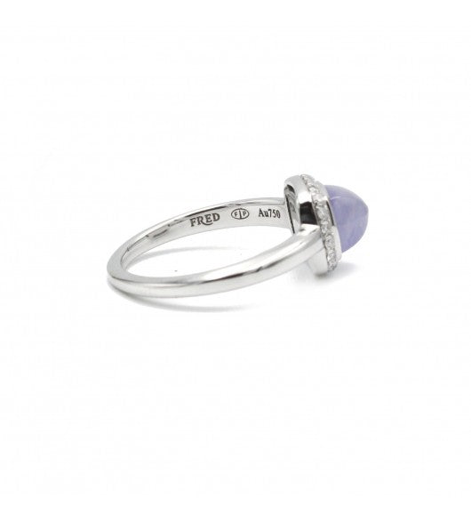 Fred, "Pain de Sucre" Ring, White Gold, Diamonds, Lavender Jade