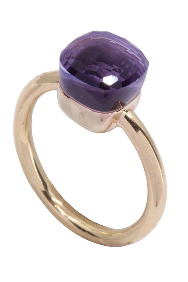 Pomellato, Nudo small ring, in 18k yellow gold, Amethyst