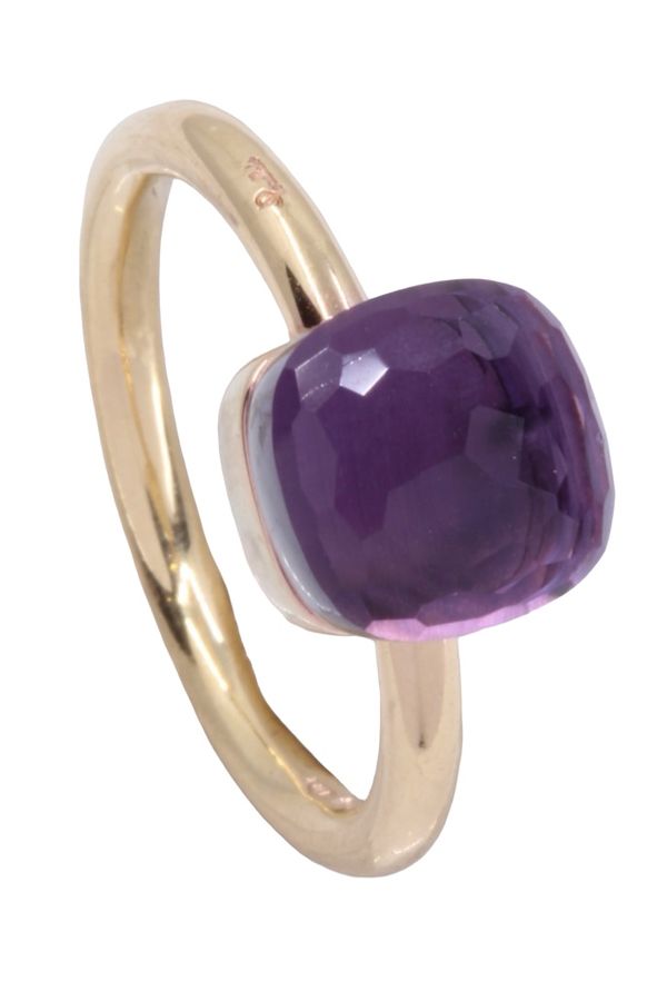 Pomellato, Nudo small ring, in 18k yellow gold, Amethyst