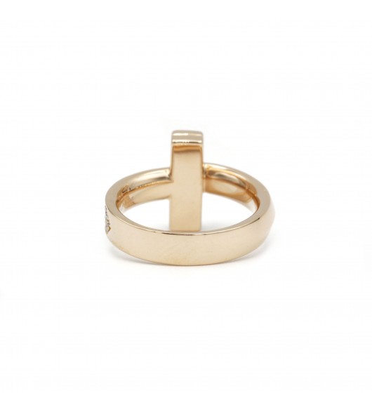 Tiffany, "T1" Ring in Rose Gold and Diamonds