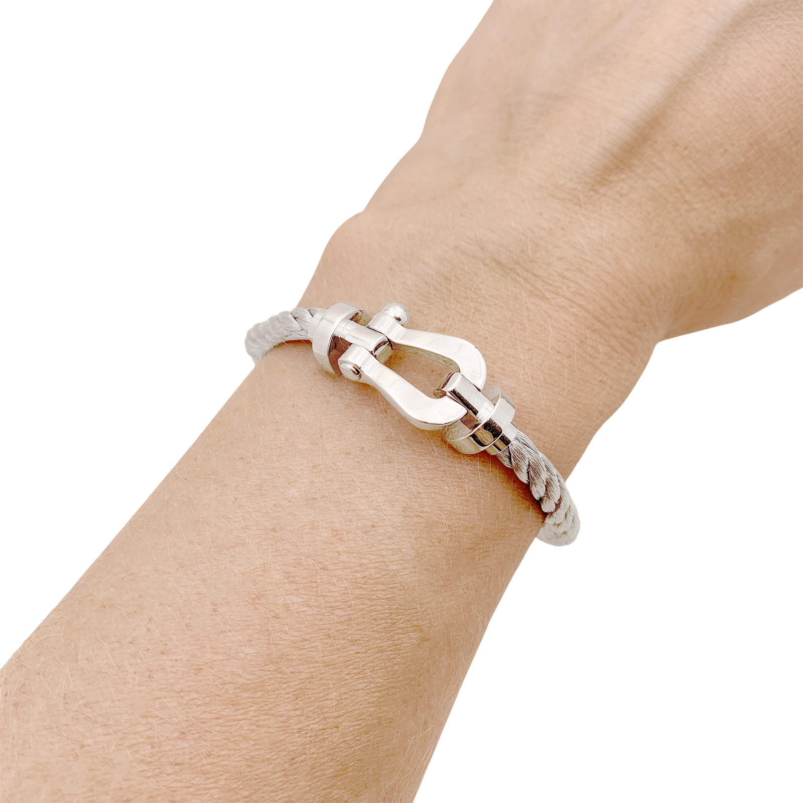 Bracelet Fred, "Force 10", or blanc, acier.