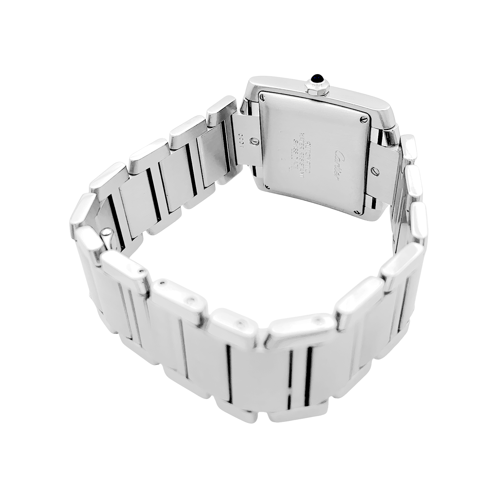 Montre Cartier, "Tank Française", acier.