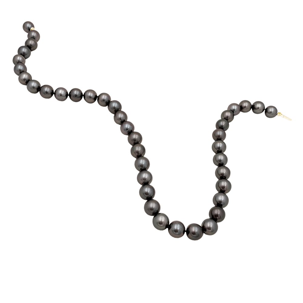 Collier perles de Tahiti, or jaune. - Maison Eloe