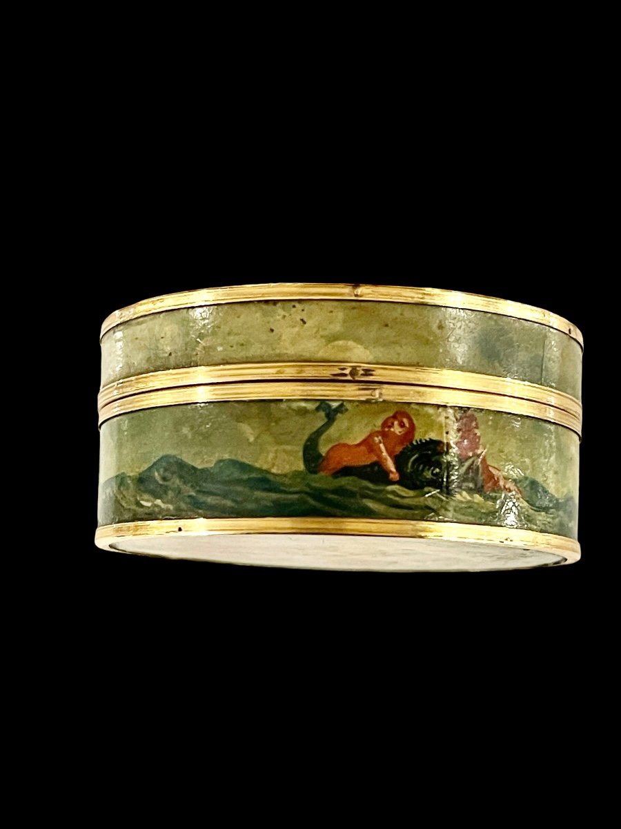 Happiness box in Vernis Martin with Venus decoration, Louis XVI period
