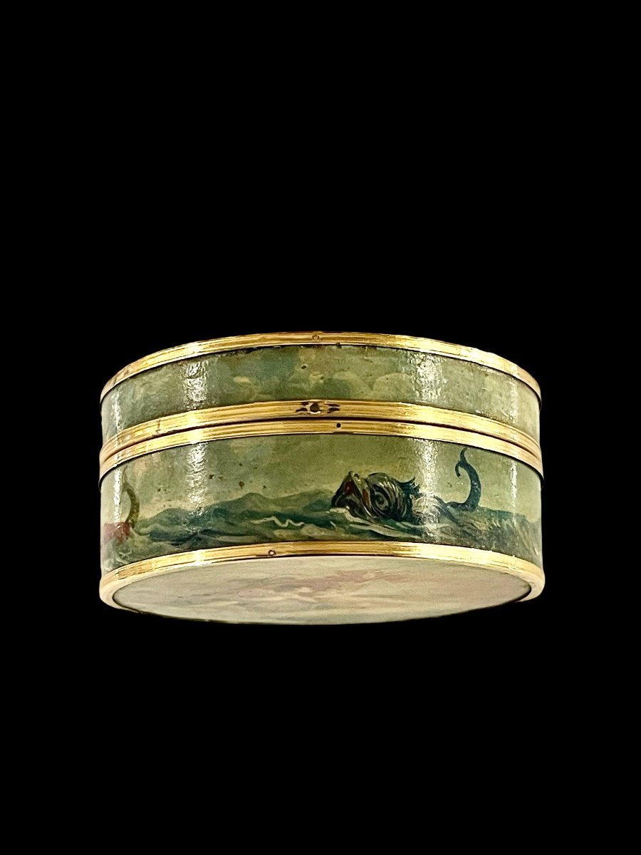 Happiness box in Vernis Martin with Venus decoration, Louis XVI period