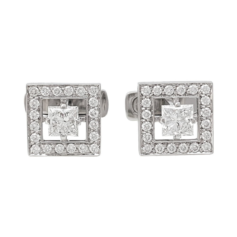 Boucheron "Ava" cufflinks, white gold and diamonds.