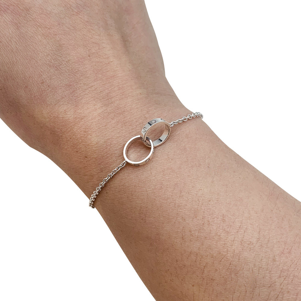 Cartier flexible bracelet, “Love”, white gold.