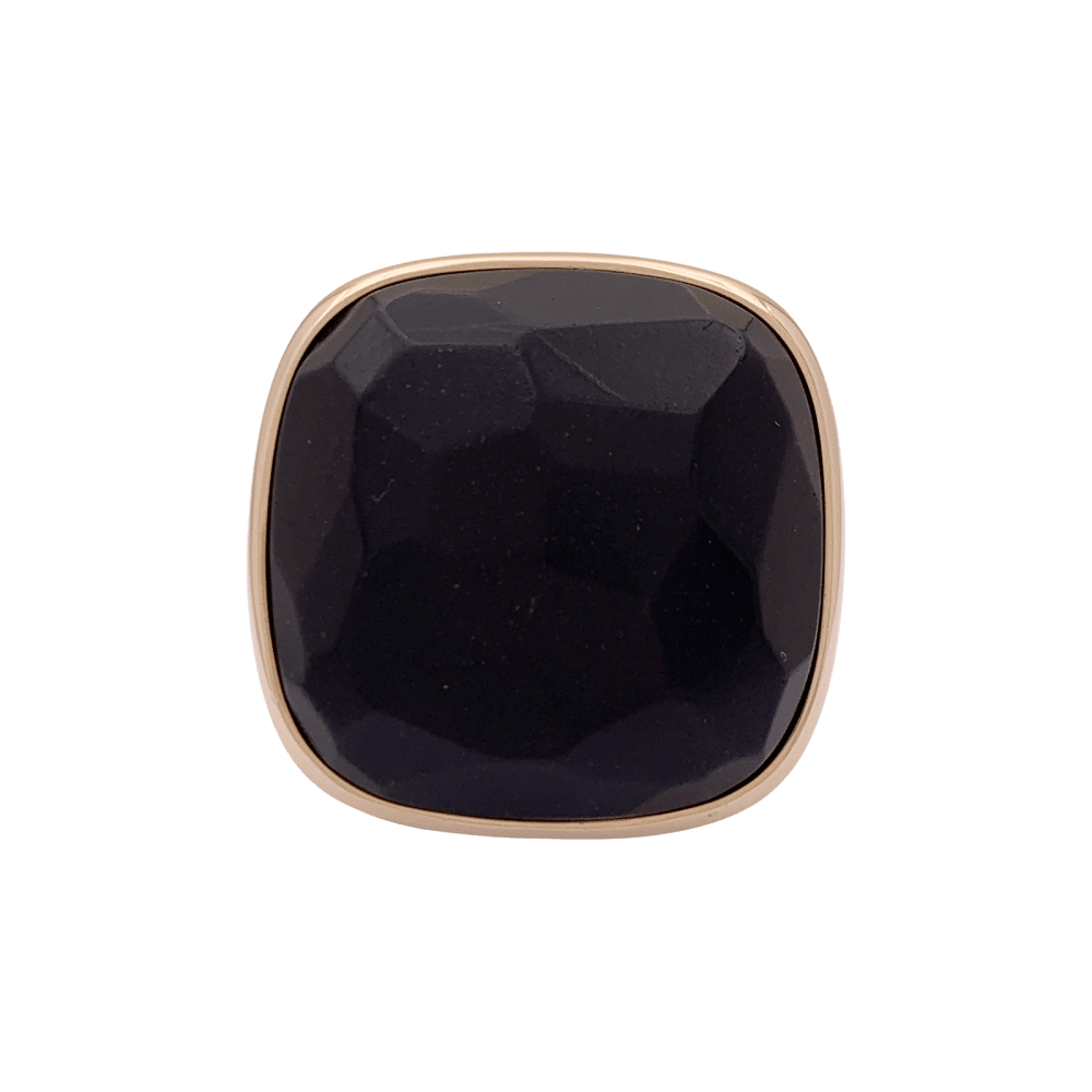 Bague Pomellato "Victoria", or rose, jais.