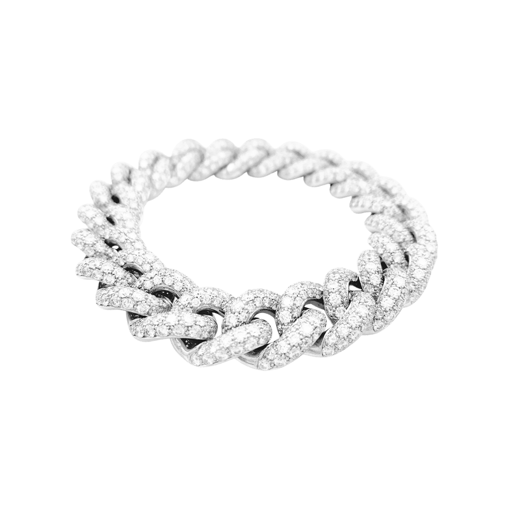 Bracelet Pomellato, "Catene", or blanc et diamants.