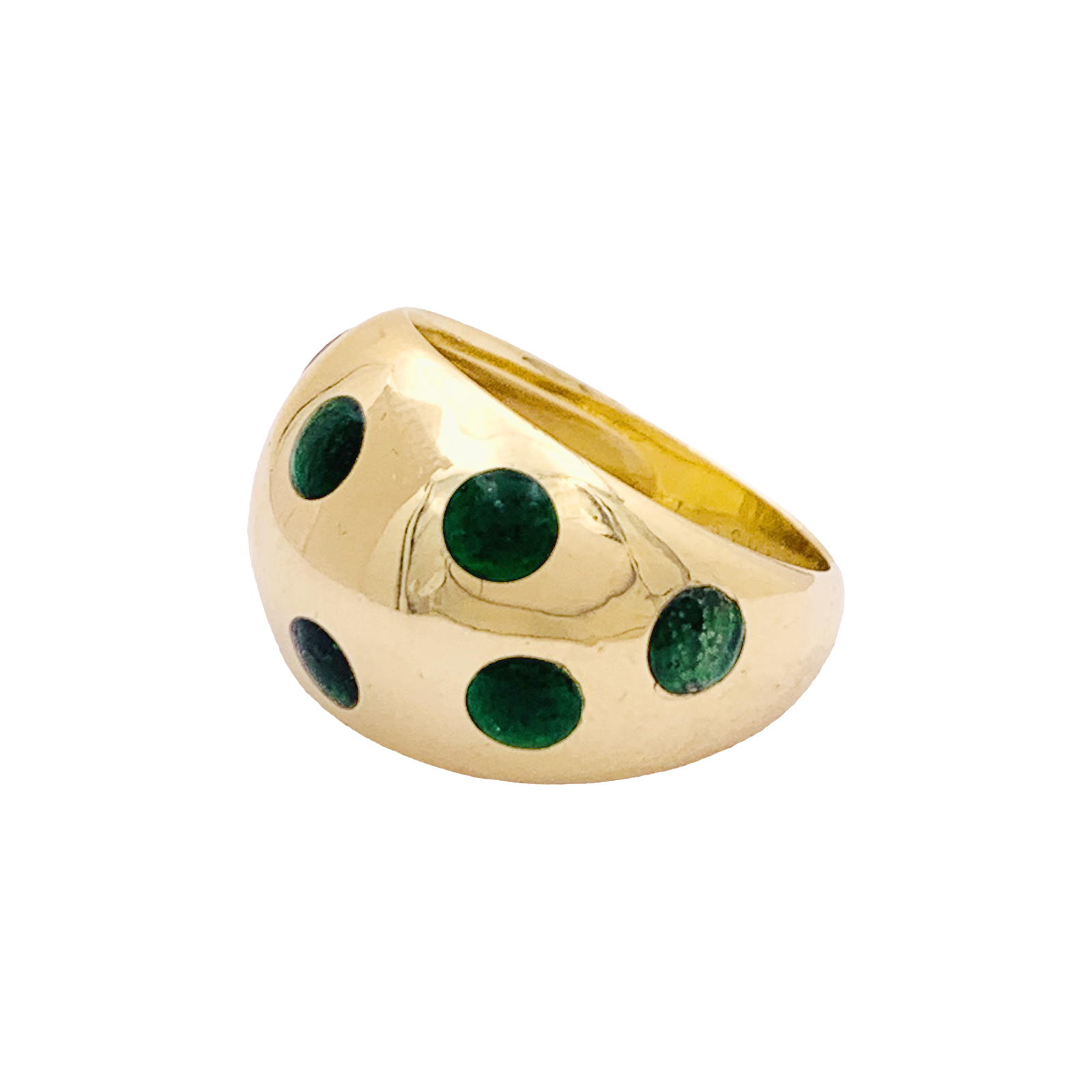 Bague vintage Van Cleef & Arpels, or jaune, laque.