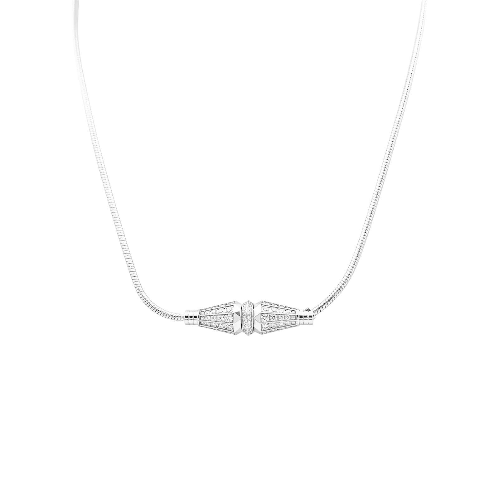 Bracelet Boucheron "Jack de Boucheron" or blanc, diamants.