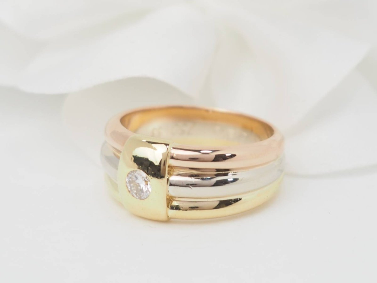 Cartier Bague Vintage Diamant 3 Ors - Maison Eloe