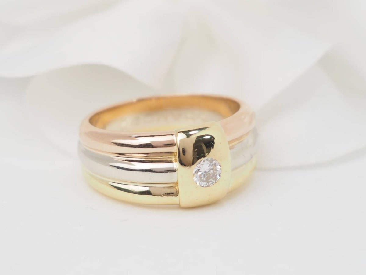 Cartier Bague Vintage Diamant 3 Ors - Maison Eloe
