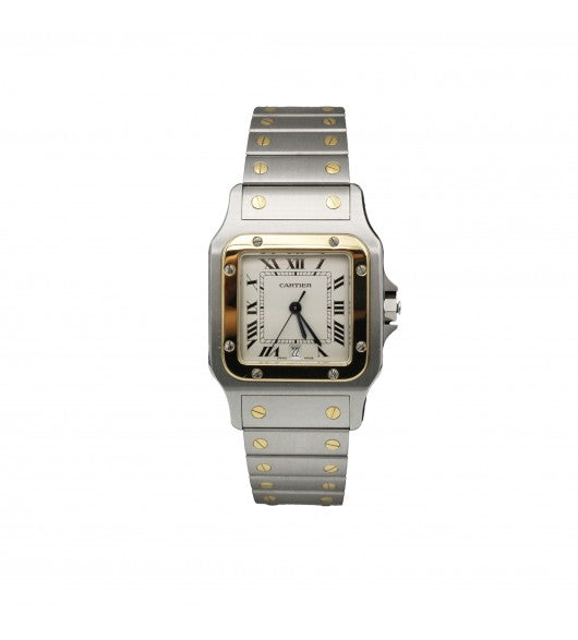 Cartier, Santos'Galbée" Watch, Gold and Steel, Vintage