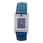 Cartier "Tank basculante" watch, steel and leather.