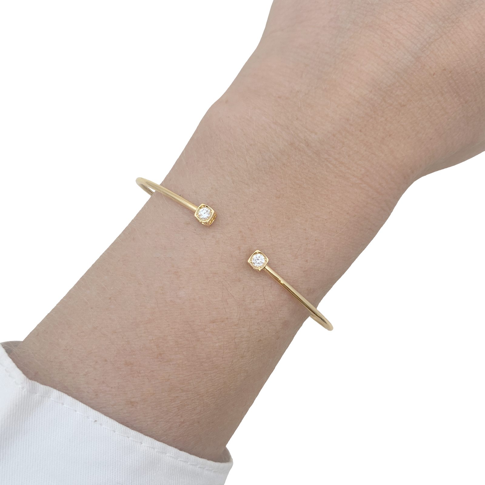 Bracelet Dinh Van, "Le Cube Diamant", or jaune, diamants.