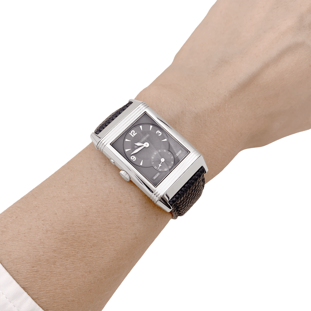 Montre Homme Jaeger Lecoultre, "Duoface Night & Day", acier.