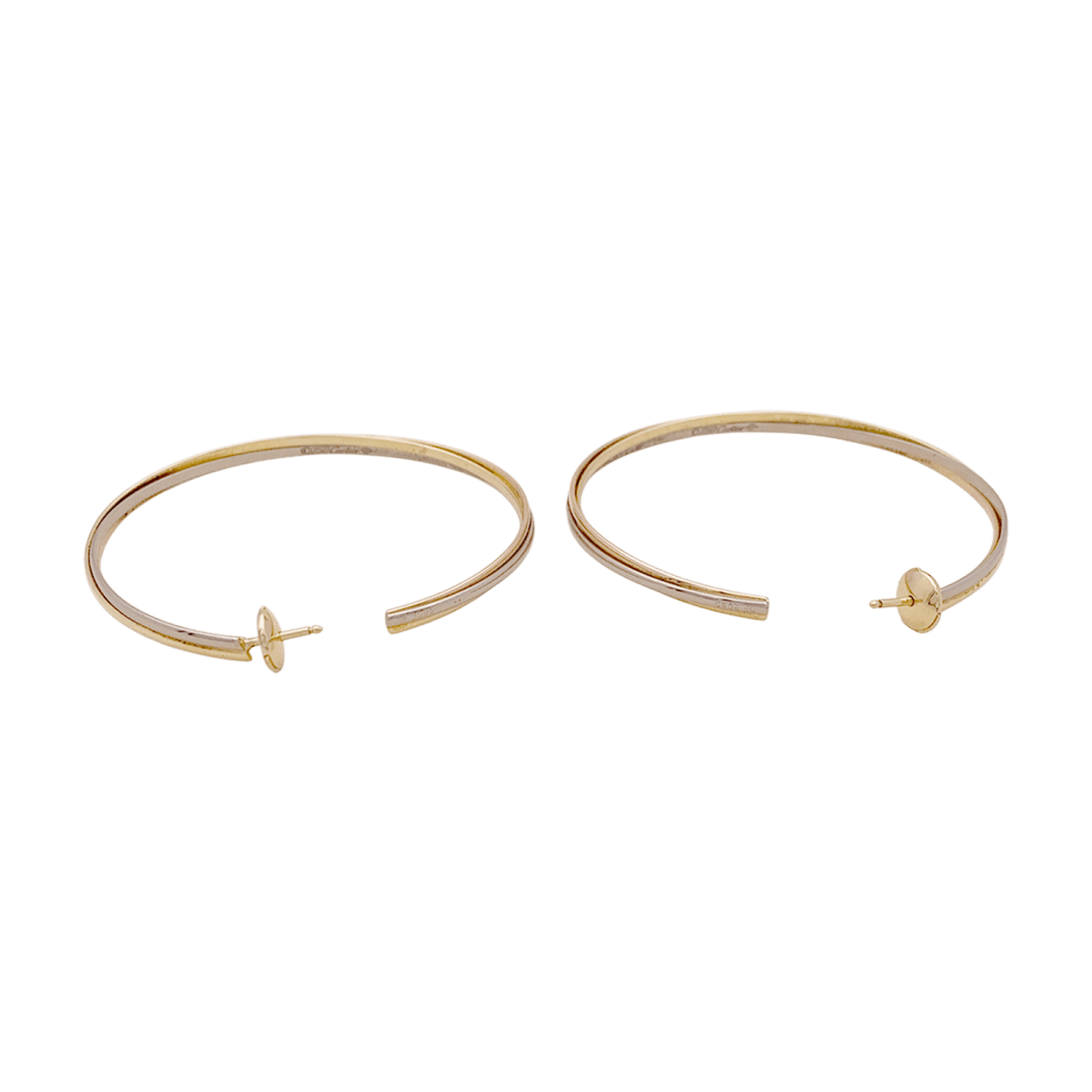 Boucles d'oreilles Cartier, "Trinity", trois ors. - Maison Eloe