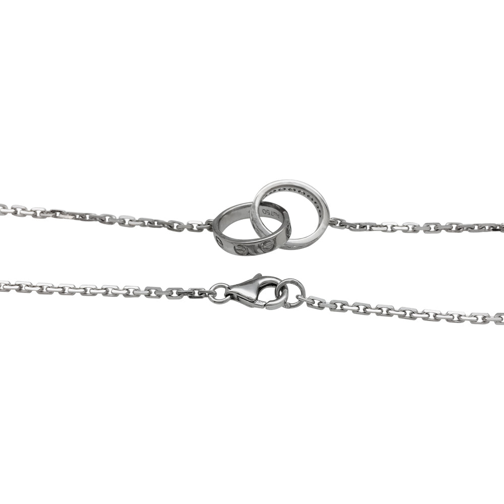 Cartier "Love" necklace, in white gold, diamonds.