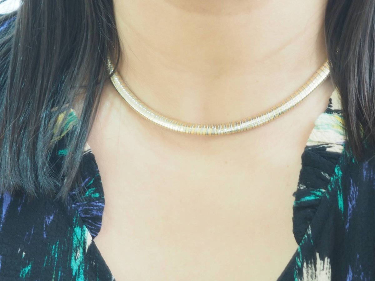 Collier Cartier Tubogas 2 ors Vintage - Maison Eloe