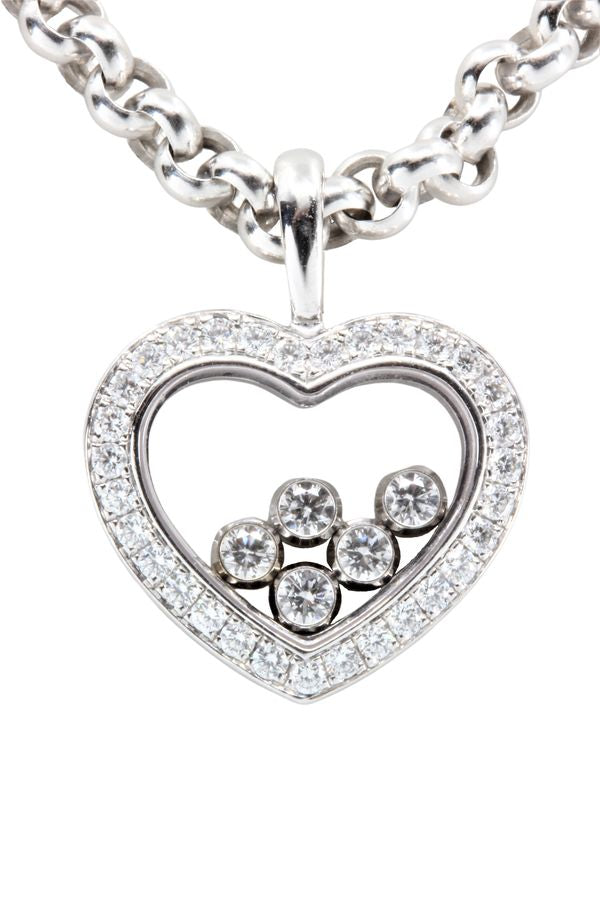 Chopard, Happy Diamonds White Gold Diamond Necklace