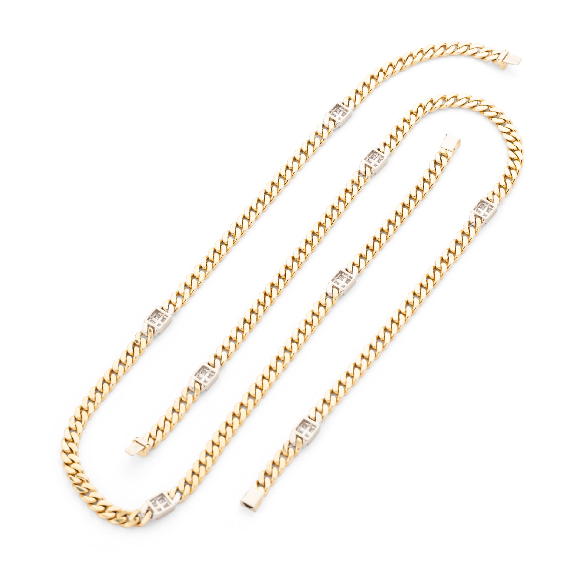 Pomellato gold and diamond sautoir necklace