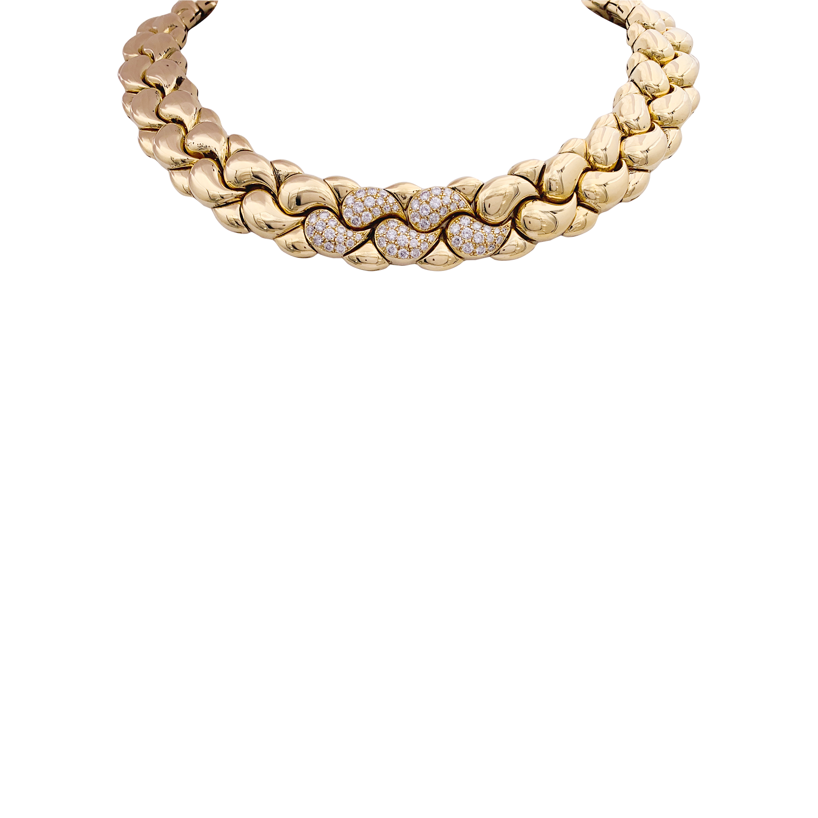 Collier-Sautoir CHOPARD CASMIR, or et diamants.